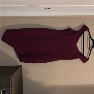 Fashion Nova Assymetrical Off Shoulder Dress